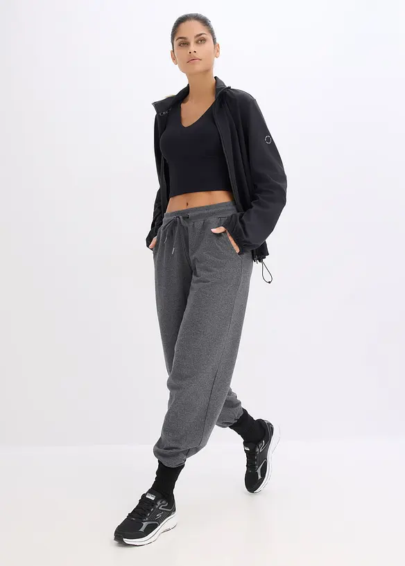 Sport-BH Top mit mittlerem Halt und baumwollartigem Griff, bonprix