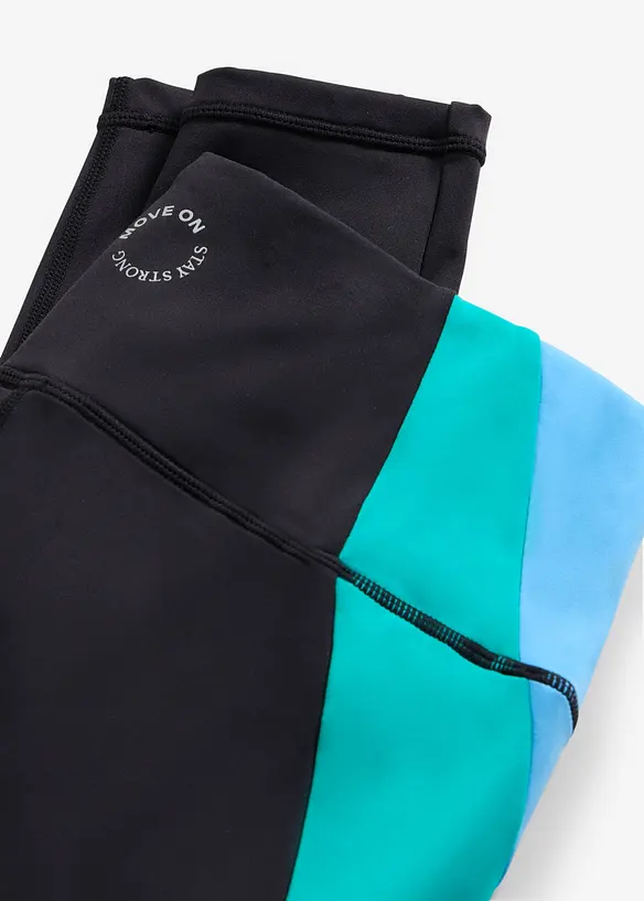 Legging de sport confortable &agrave; bande contrastante, s&eacute;chage rapide, bonprix