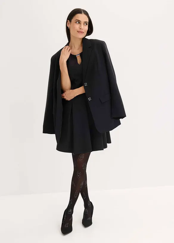 Collant &agrave; imprim&eacute; de No&euml;l brillant, bonprix