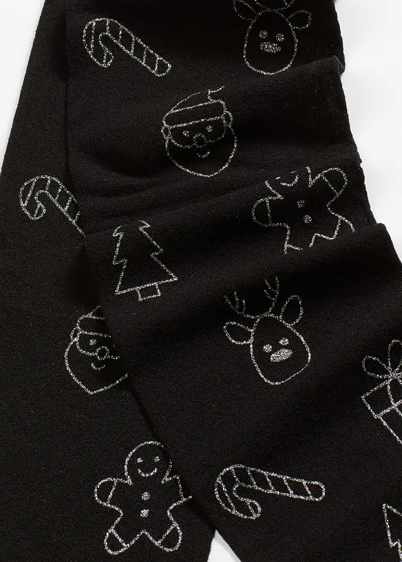 Collant &agrave; imprim&eacute; de No&euml;l brillant, bonprix