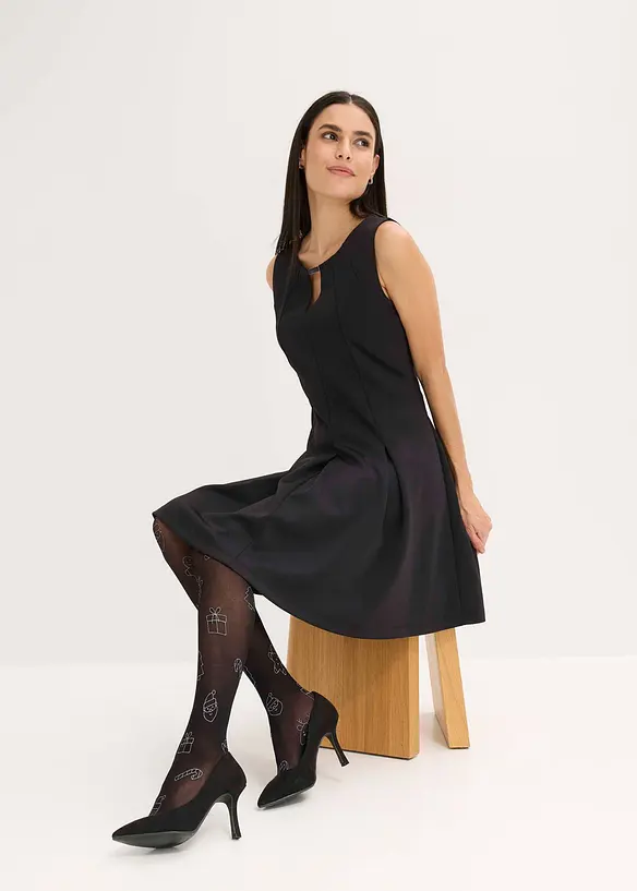 Collant &agrave; imprim&eacute; de No&euml;l brillant, bonprix