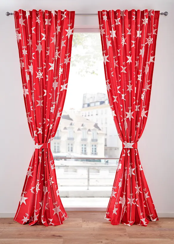 Panneau avec imprim&eacute; &eacute;toiles (1 pce.), embrasse incluse, bonprix