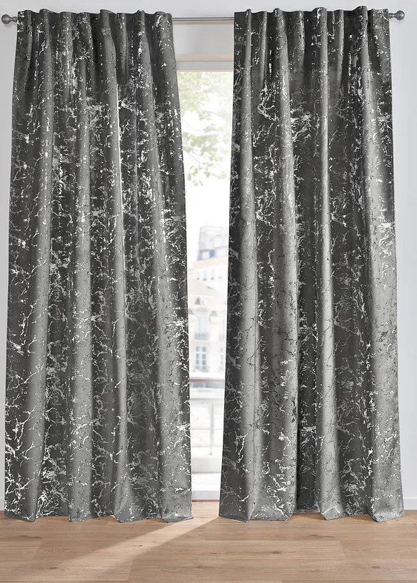 Verdunkelungsvorhang mit samtiger Oberfl&auml;che und Glanz (1er Pack), bonprix