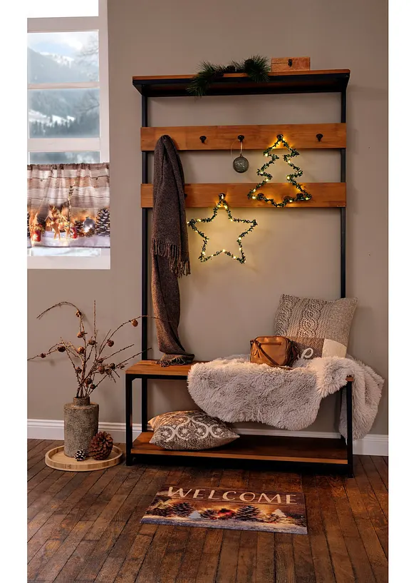 Déco suspendue LED en forme de sapin/d'étoile (ens. 2 pces), bonprix