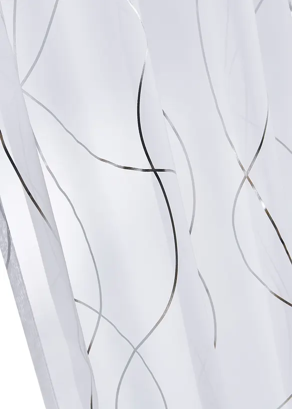 Voilage à imprimé brillant avec polyester recyclé (1 pce), bonprix