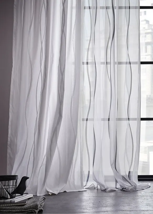 Voilage avec imprimé vague (1 pce), bonprix