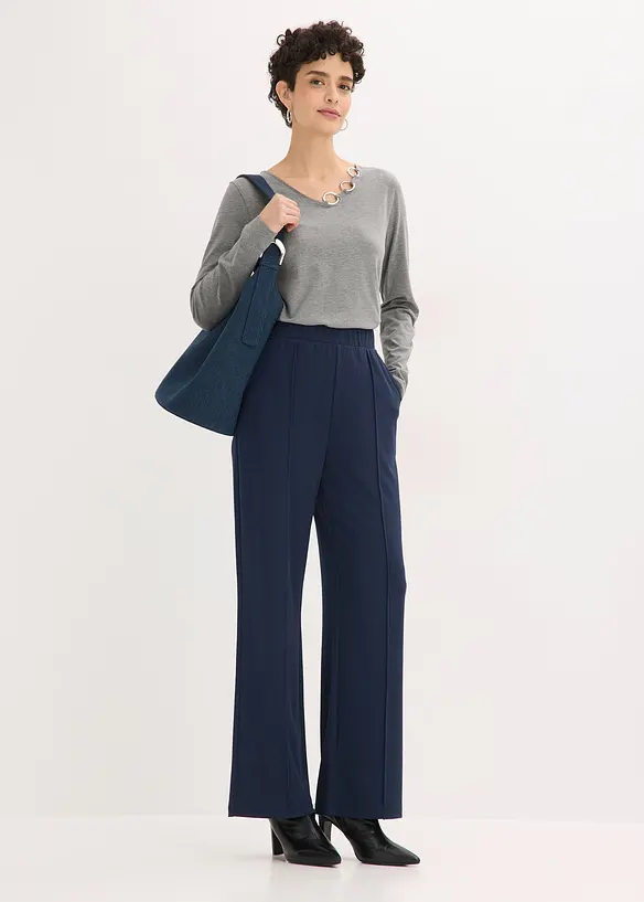 T-shirt manches longues d&eacute;tails &oelig;illets, bonprix