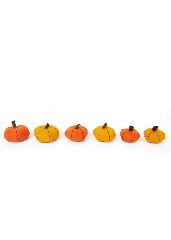 Objet déco lot de 6 citrouilles, bonprix