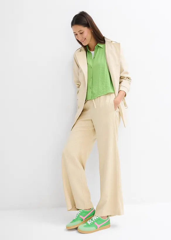 Chemisier boxy en cr&ecirc;pe l&eacute;ger, bonprix