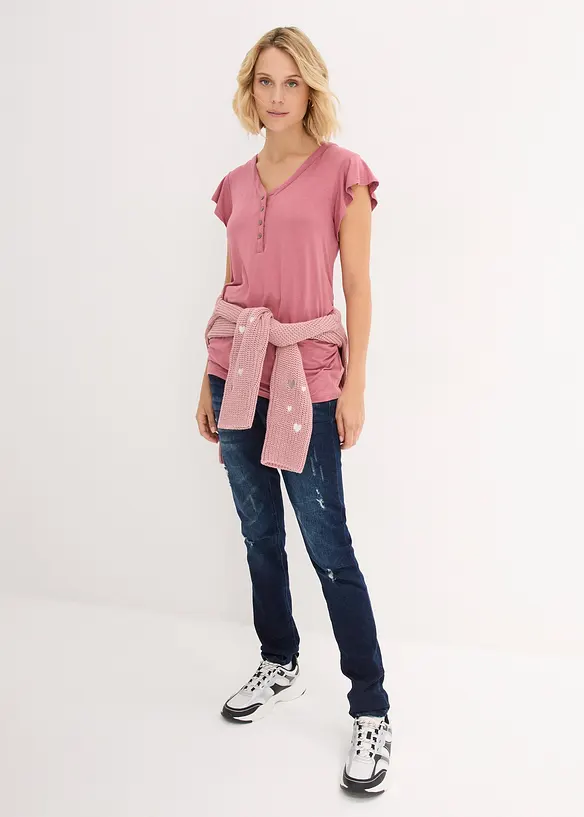 Blouse T-shirt de grossesse avec fonction allaitement avec viscose, bonprix