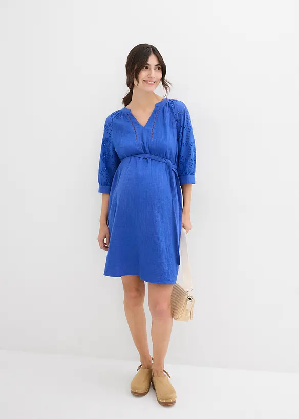 Umstandskleid aus reinem Baumwoll- Musselin, bonprix