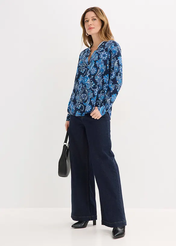 Tunikabluse aus flie&szlig;ender Viskose, bonprix