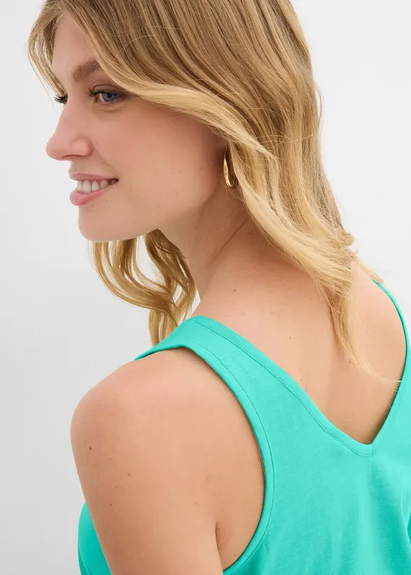 Lot de 2 débardeurs 100% coton, bonprix