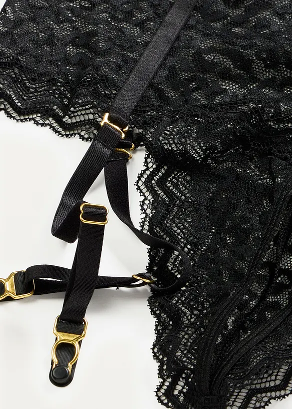 Highwaist String ouvert mit Strapshalter, bonprix