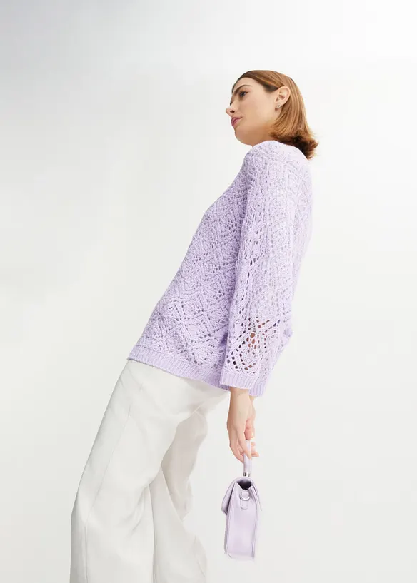 Ajour-Strickjacke, bonprix