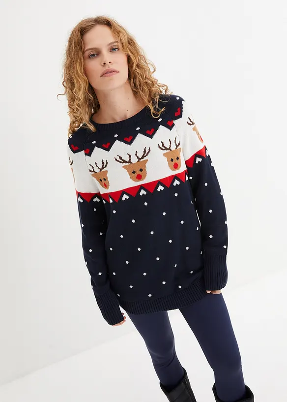 Pull de No&euml;l renne, bonprix