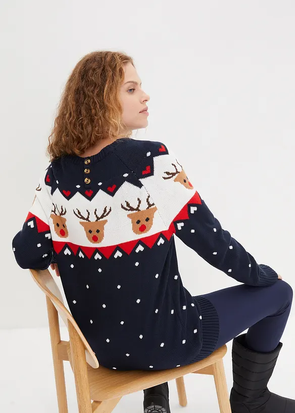 Pull de No&euml;l renne, bonprix