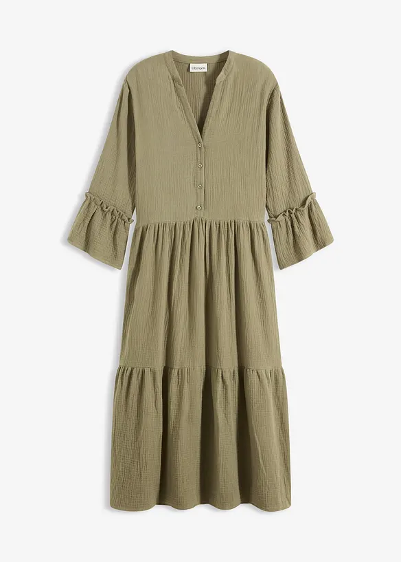 Robe longue en gaze de coton douce, bonprix