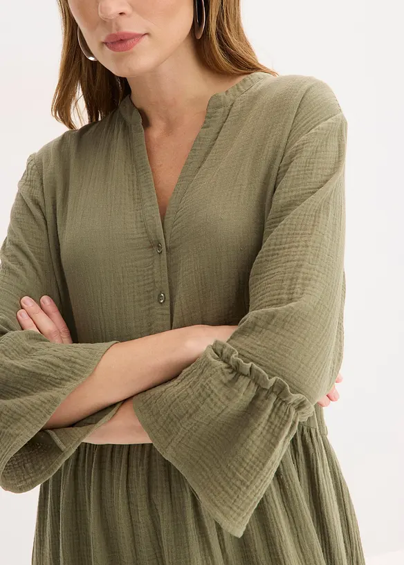 Robe longue en gaze de coton douce, bonprix