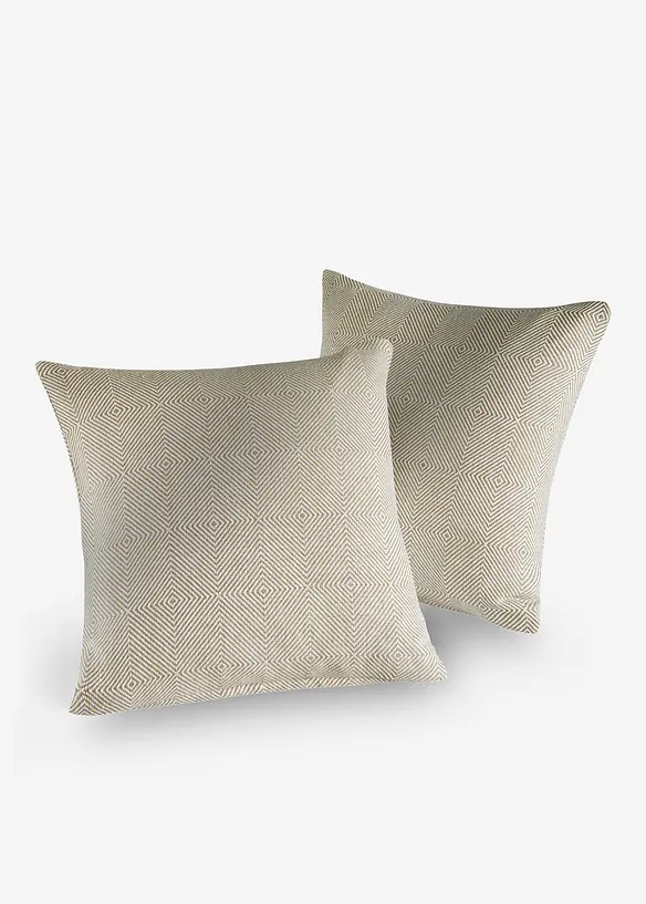 Lot de 2 housses de coussin &agrave; motif ethnique, bonprix