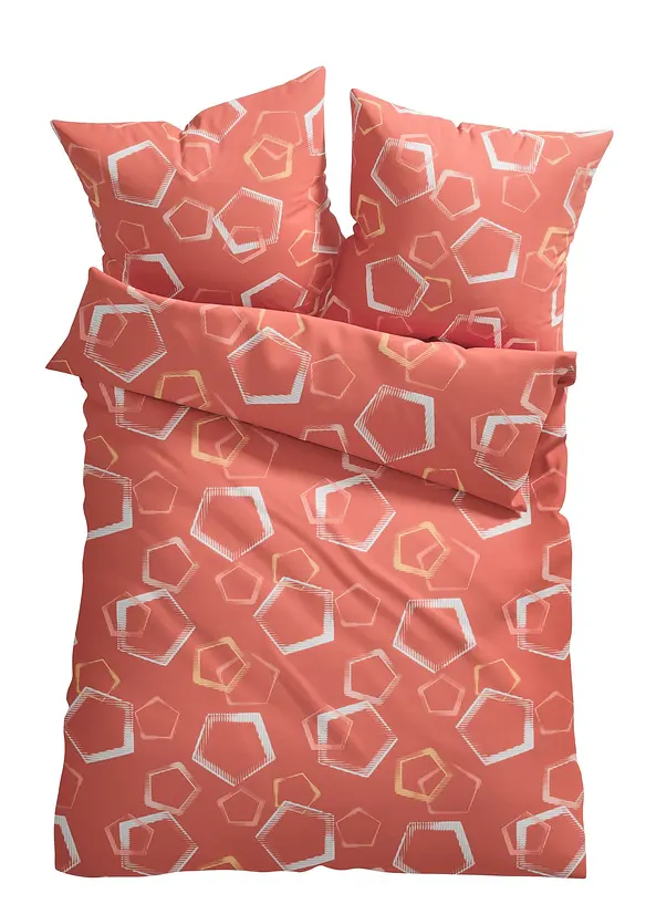 Parure de lit en coton m&eacute;lang&eacute;, bonprix