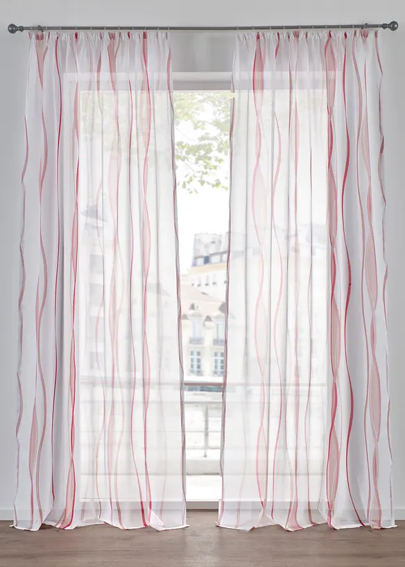 Gardine mit Wellenmuster (1er Pack), bonprix