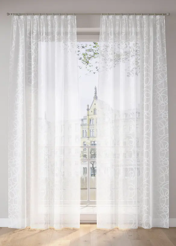 Gardine mit Druck mit recyceltem Polyester (1er Pack), bonprix