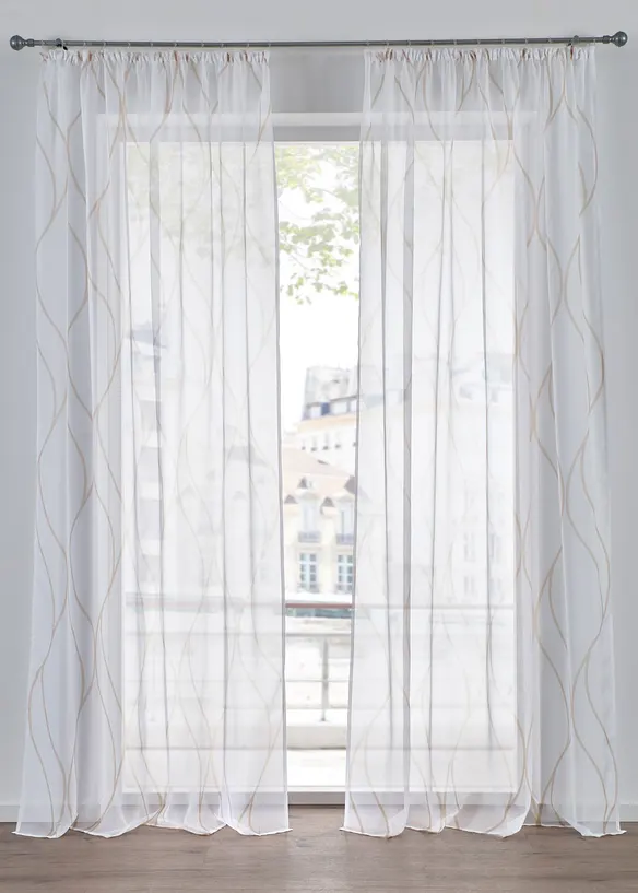 Gardine mit Wellen, auch in extralang (1er Pack), bonprix