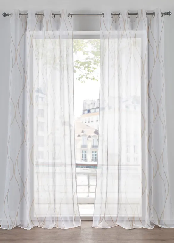 Gardine mit Wellen, auch in extralang (1er Pack), bonprix