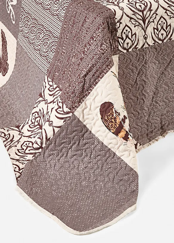 Couvre-lit imprim&eacute; patchwork, bonprix