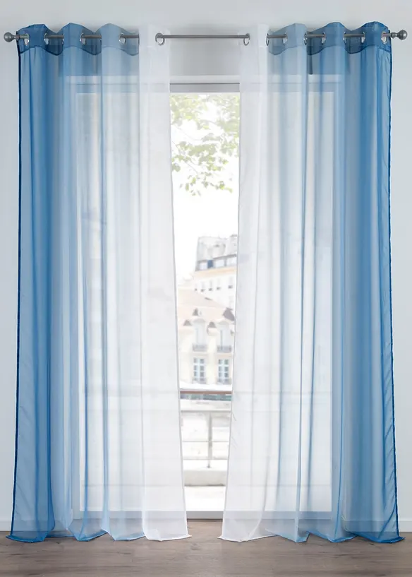Lot de 2 voilages en tissu l&eacute;ger, aussi en XXL, bonprix