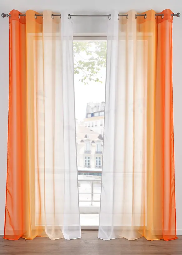 Lot de 2 voilages en tissu l&eacute;ger, aussi en XXL, bonprix