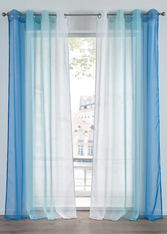 Lot de 2 voilages en tissu l&eacute;ger, aussi en XXL, bonprix