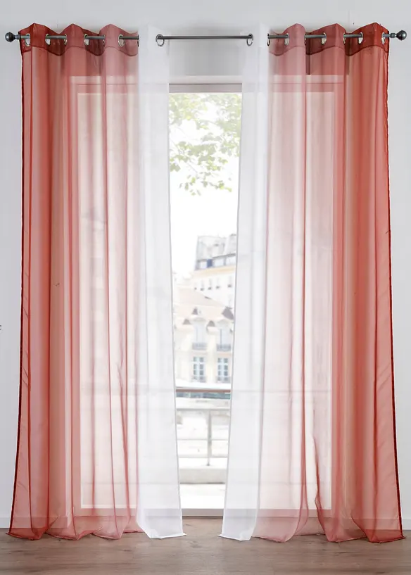 Gardinen aus leichtem Voile, auch in extra lang (2er Pack), bonprix