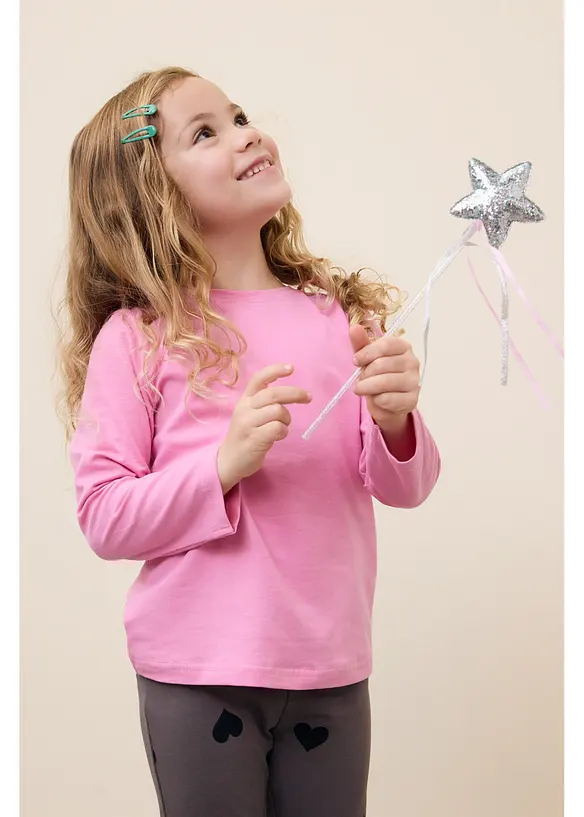 Langarmshirt aus elastischem Bio-Baumwoll-Mix (3er Pack), bonprix