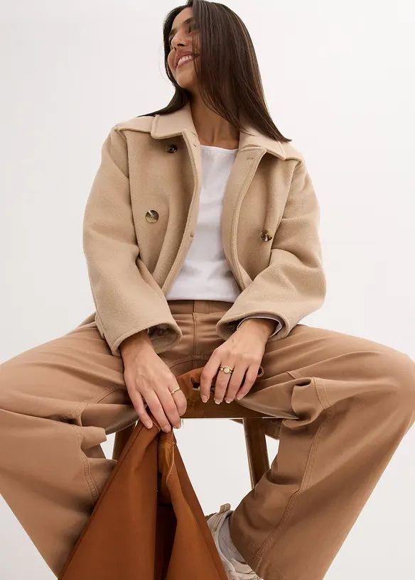 Cabanmantel in Wolloptik, bonprix