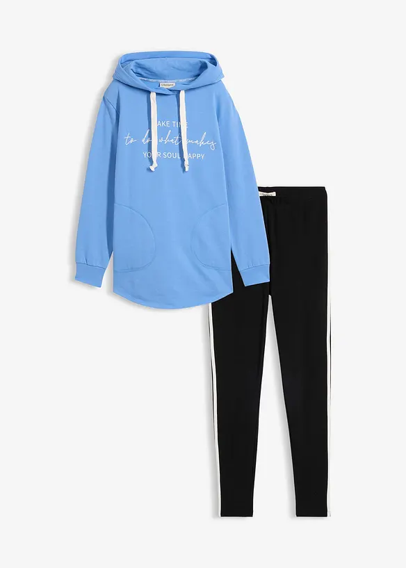 Ensemble de jogging avec sweat long et legging (2 pces), bonprix