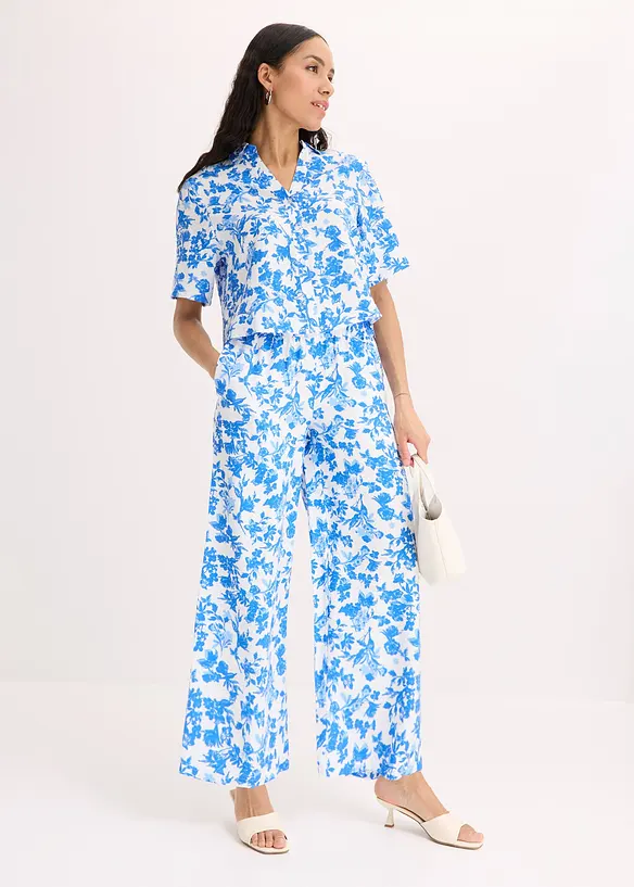 Chemisier manches courtes en viscose mélangée, bonprix