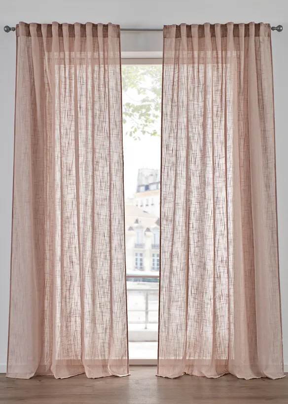 Lot de 2 rideaux textur&eacute;s, bonprix