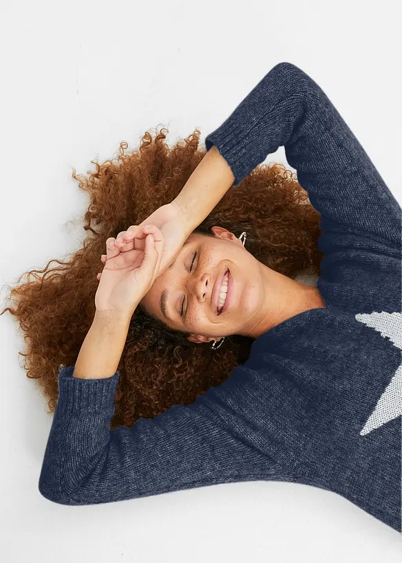 Pull motif &eacute;toile, bonprix