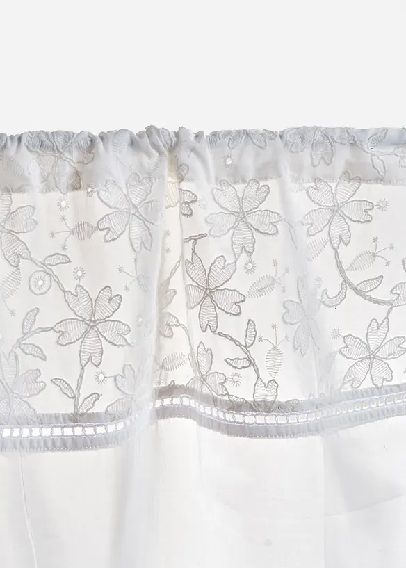 Scheibengardine aus Bio Baumwolle mit Stickerei, bonprix