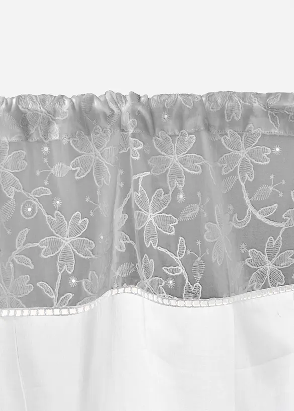 Brise-bise en coton avec broderies, bonprix