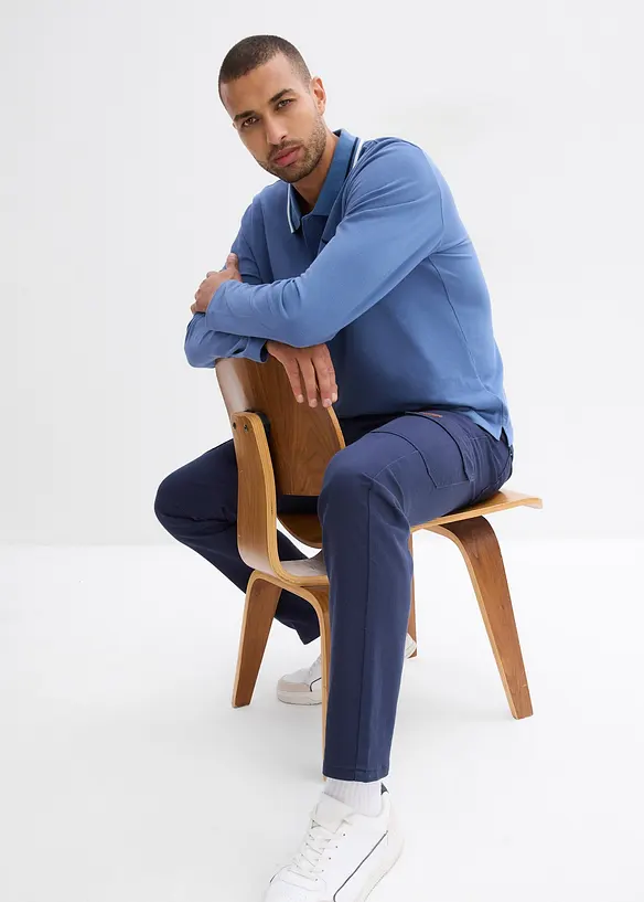 Regular Fit Stretch-Hose mit Cargotaschen, Straight, bonprix