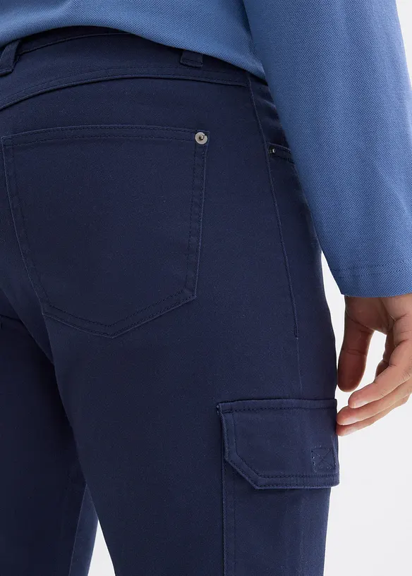 Regular Fit Stretch-Hose mit Cargotaschen, Straight, bonprix