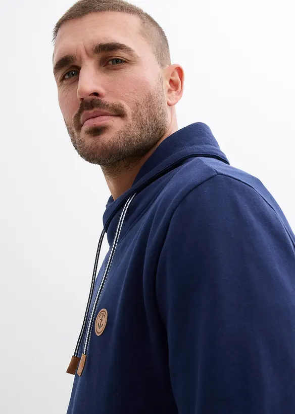 Sweat-shirt &agrave; col ch&acirc;le, bonprix