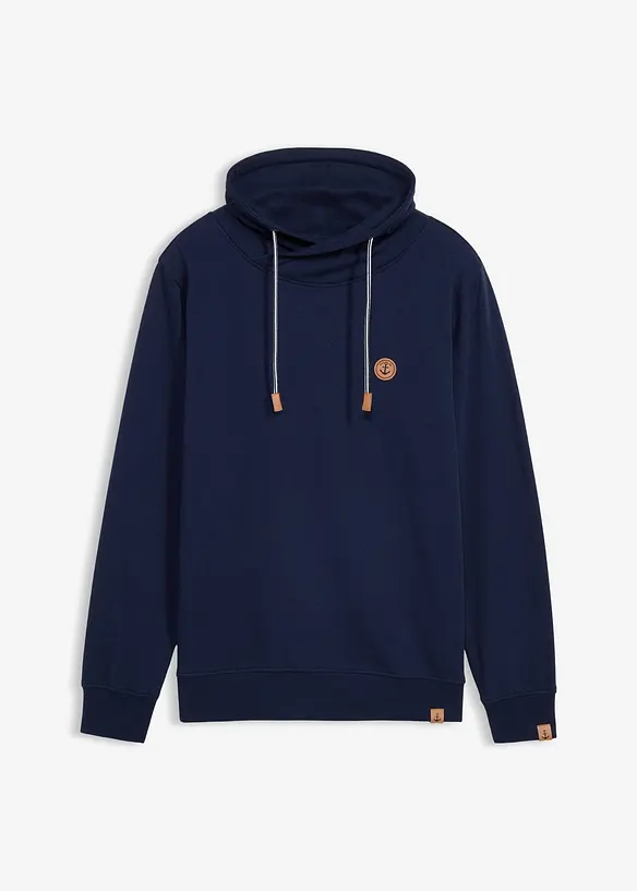 Sweat-shirt &agrave; col ch&acirc;le, bonprix