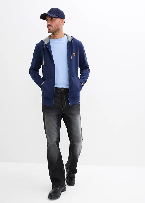 Kapuzen-Sweatjacke aus reiner Bio-Baumwolle, bonprix