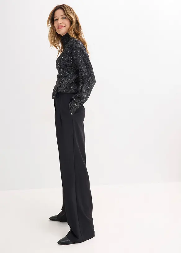 Pantalon large &agrave; pinces, bonprix