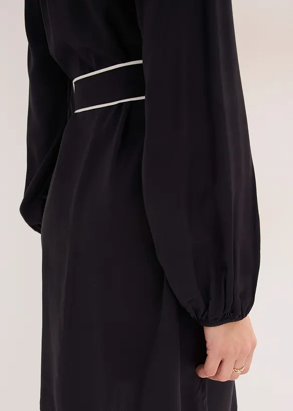 Hemdblusenkleid aus reiner Viskose, bonprix