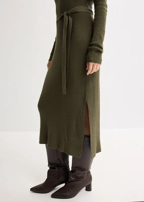 Ripp-Strickkleid aus Viskose-Mix, bonprix